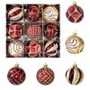 Catzon 9 Pcs Christmas Balls 6CM Shatterproof Ornaments for Home Party Holiday-Set 5