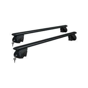 Universal Car Roof Rack Aluminium Adjustable 135cm Black 90kgs