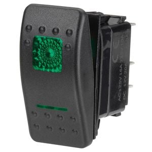 NARVA 12V Green Illuminated On/Off Sealed Rocker Switch