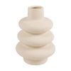 Maine & Crawford Azina 24cm Textured Ceramic Flower Vase Home Room Decor Cream