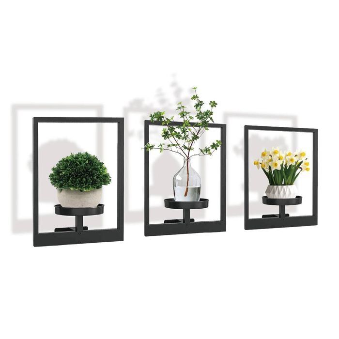 3pcs Wall Planter Picture Metal Frame Wall Plant Holders Indoor Wall Decor