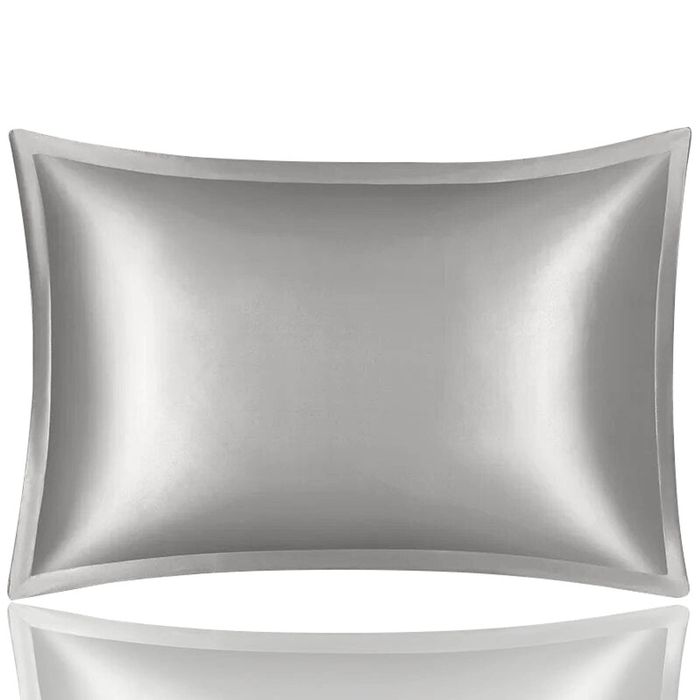 Anypillow Pillowcase 50x90cm Light Gray Pure Real Silk