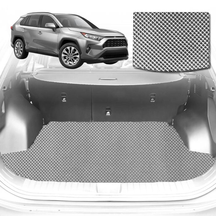 6D Diamond Car Boot Mat for Toyota RAV4 (XA50)2019-Current-Cargo Mat-Grey-Outback GT