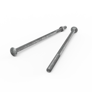 ZENITH M12 x 300mm Hot Dip Galvanised Cup Head Bolts & Nuts - Each