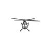 Ignite Laser Bell 407 - Versatile Single-Engine Helicopter Silhouette Metal Wall Art Rustic Metal 47 inch - 120 cm