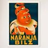 Galrie Naranja Bilz Orange Juice Vintage Poster by Achille Mauzan Retro Wall Art Décor, White Frame, A3 30 x 42cm (12 x 16inch)