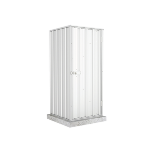 Absco Sheds 0.78mW x 0.78mD x 1.80mH Surfmist Basic Single Door Garden Shed
