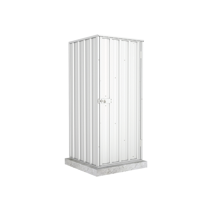 Absco Sheds 0.78mW x 0.78mD x 1.80mH Surfmist Basic Single Door Garden Shed