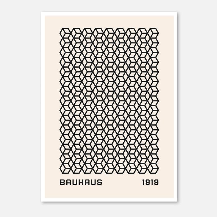 Galrie Bauhaus 1919 Geometric Art Print - Iconic Deco Masterpiece for Modern Interiors, Poster Only, 70 x 100cm (28 x 40inch)