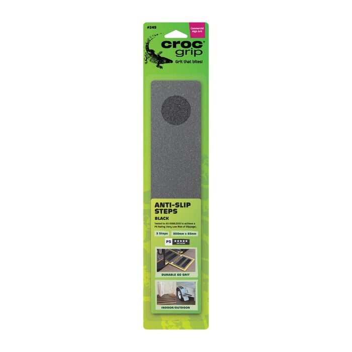 Croc Grip Black Anti-Slip Steps - 3 Pack