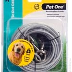 Tie Out Cable - 9 Meters - Dogs Up To 45kg (Pet One)