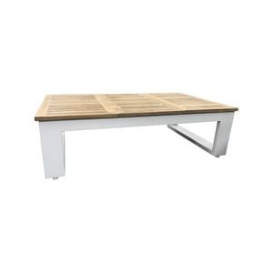 Balmoral Outdoor Teak Top Aluminium Coffee Table With Fold Out Sides
