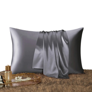 Anypillow Pillowcase 50x90cm Dark Gray Natural Mulberry Silk
