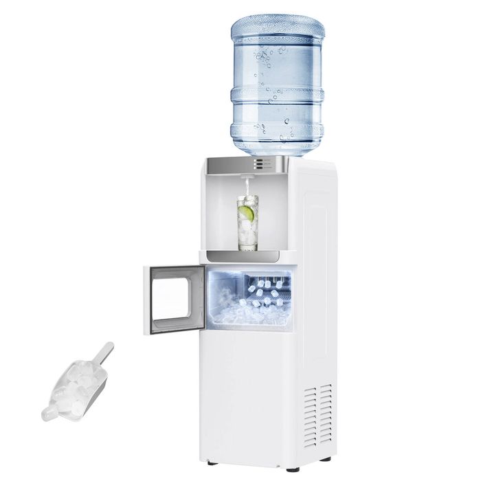 YOPOWER Water Dispenser with Ice Maker, White