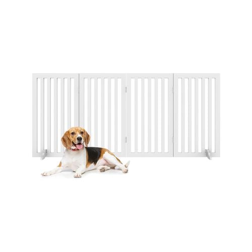 Advwin Pet Safety Fence 4 Panel Dog Wood Security Gate Dog Fence Bunnings Australia