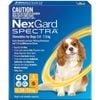 Nexgard Spectra For Small Dogs  3.6-7.5kg Yellow  - 6 Pack