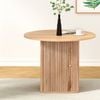 Homfurn 1m Dining Table With Storage Base – Oak Finish, Space-saving Design