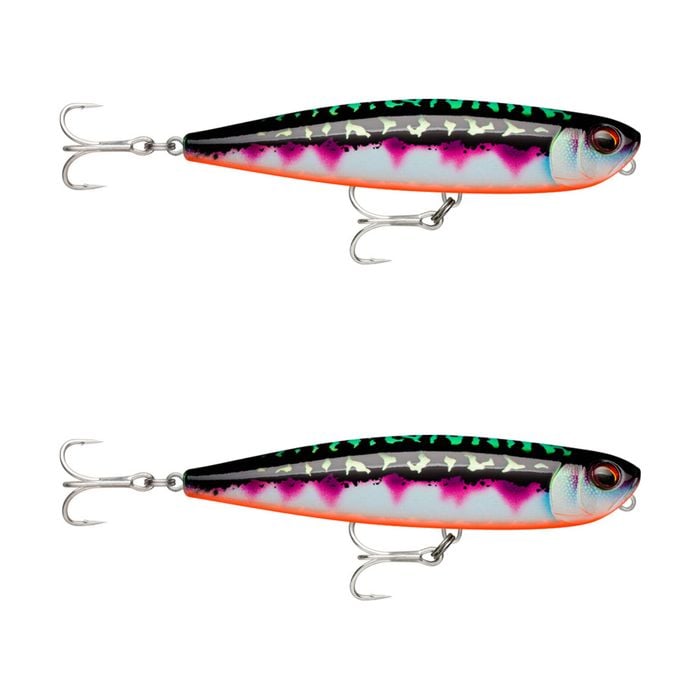 2x Rapala 13cm Precision Xtreme Pencil EXO Topwater Fishing Lures - Toman