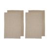 2x 2pc Ladelle Hemingway Taupe Kitchen Towel Cotton Linen Soft Home Beige