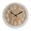 Hamptons MDF 60cm Wall Clock Round Analogue Hanging Home/Office Room Decor White