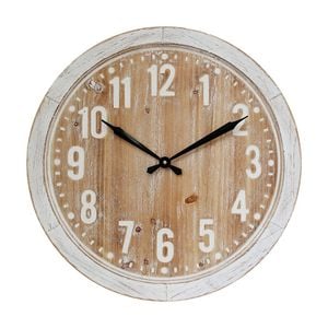 Hamptons MDF 60cm Wall Clock Round Analogue Hanging Home/Office Room Decor White