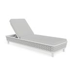 Siano Sun Lounger - Light Grey  and   Matte White