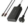 J5create 3-port Gan Pd 185wusb-c & Usb-a Fast Charger For Simultaneous Charging
