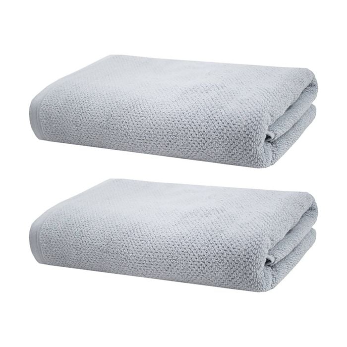 2PK Bambury Angove 600gsm Soft Absorbent Cotton Bath Towel 70x140cm Blue
