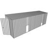 Build-a-Shed 1.5 x 6 x 2m Dual Sliding Side Door Skillion Shed - Zinc