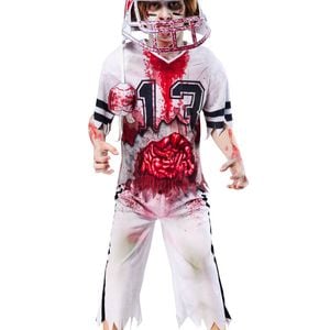 Running Back Boys Zombie American Football Player Halloween Costume - 7-8