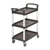 Cambro Kd Small Utility Cart Black 3 Shelf Unassembled 835x413x965mm Commercial Catering Storage