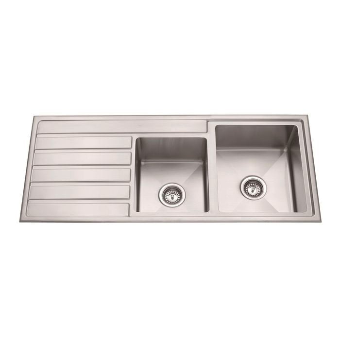 SINX 1200 x 500mm 1200R Zen Double Sink Bowl And Drainer