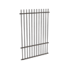 ProtectorAl 350 - 1200 x 1800mm Black Aluminium Pool Fence Panel Picket Top With Midrail - Black 350-1200mm