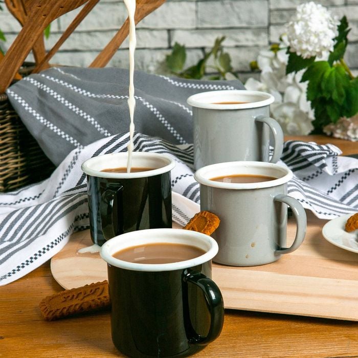 Argon Tableware Coloured Enamel Mugs - Steel Outdoor Camping Tea