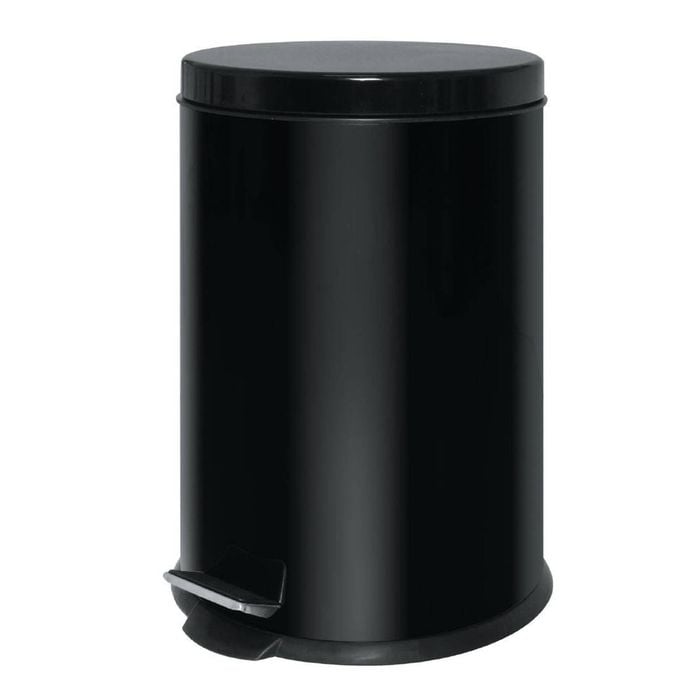 Bolero Pedal Bin Black 20l Commercial Kitchen Waste Rubbish Bin