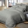 Fabric Fantastic 1000tc Ultra Soft Striped Queen Size Grey Quilt/doona/duvet Cover Set
