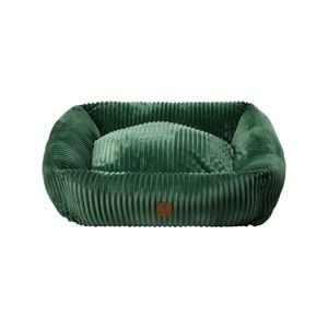 Charlie's Ascher Plush Corduroy Square Dog Bed Eden Green - Large