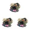 3PK Dudley's World Of Pets Foliage Barrel Aquarium Decoration