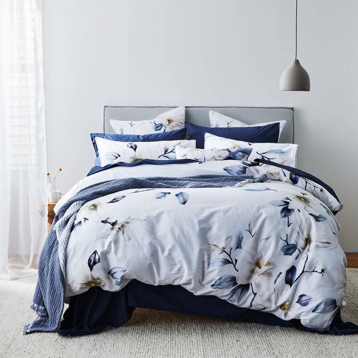 Elle Quilt Cover Set Super King 270X210cm Silver MyHouse