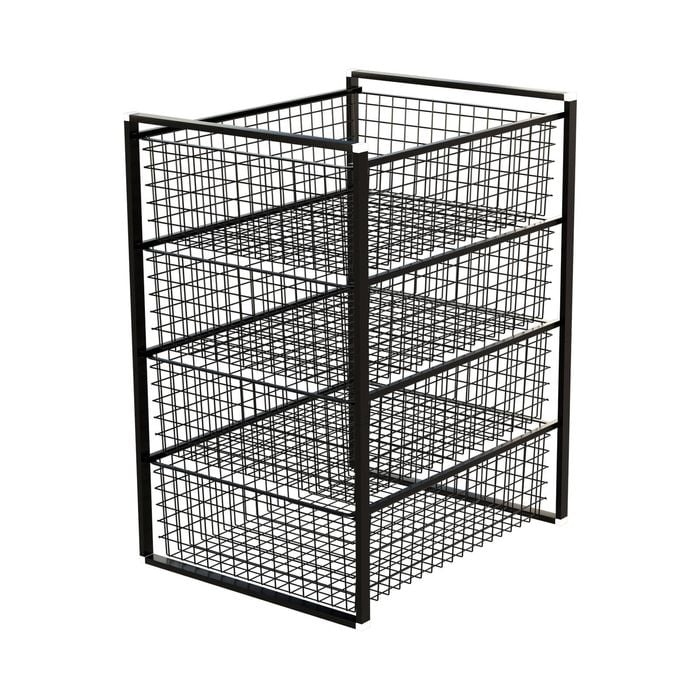 Flexi Storage Home Solutions 435 x 690 x 545mm Black 4 Wire Basket & Frame Kit