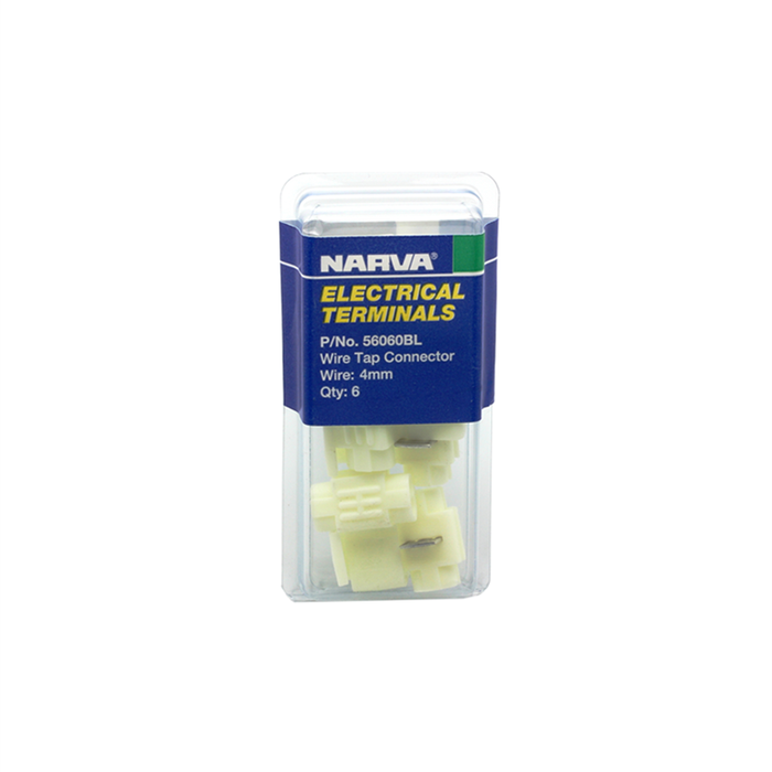 Narva Electrical Terminal Ezy Tap Wire Connector - 4mm 6 Pack