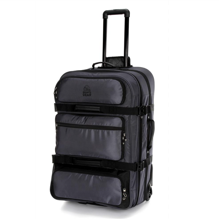 Granite Gear Water-Resistant Wheeled Duffle Check In Suitcase G8500C Dark Grey