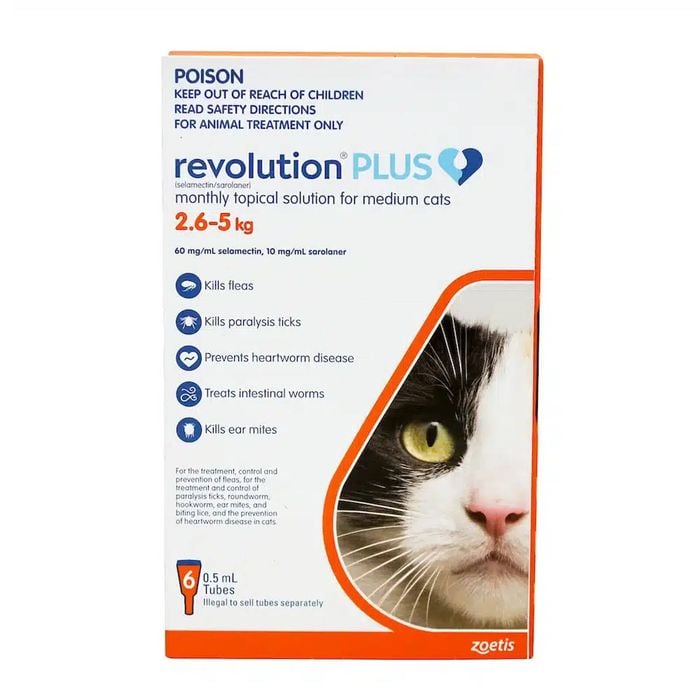Revolution Plus Orange For Medium Cats (2.6-5kg) – 6 Pack