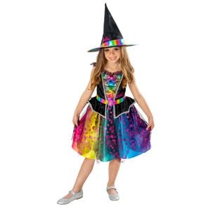 Barbie Witch Halloween Party Kids Spooky Costume Tutu Dress w/ Hat Size 3-4