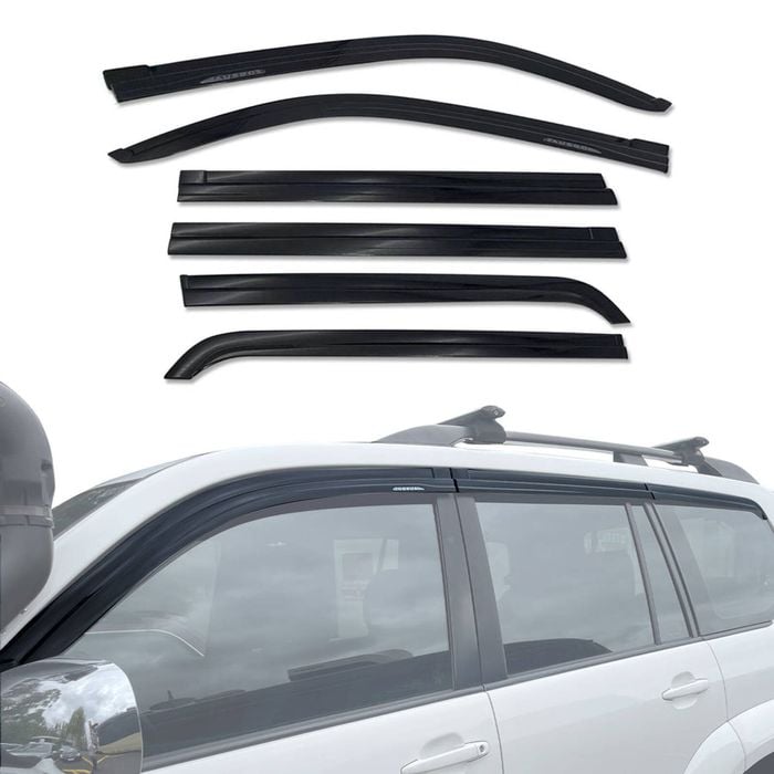 AUSGO Injection Weather Shields for Toyota LandCruiser Prado 120 Series 2003-2009 Weathershields Window Visors Wind Deflectors