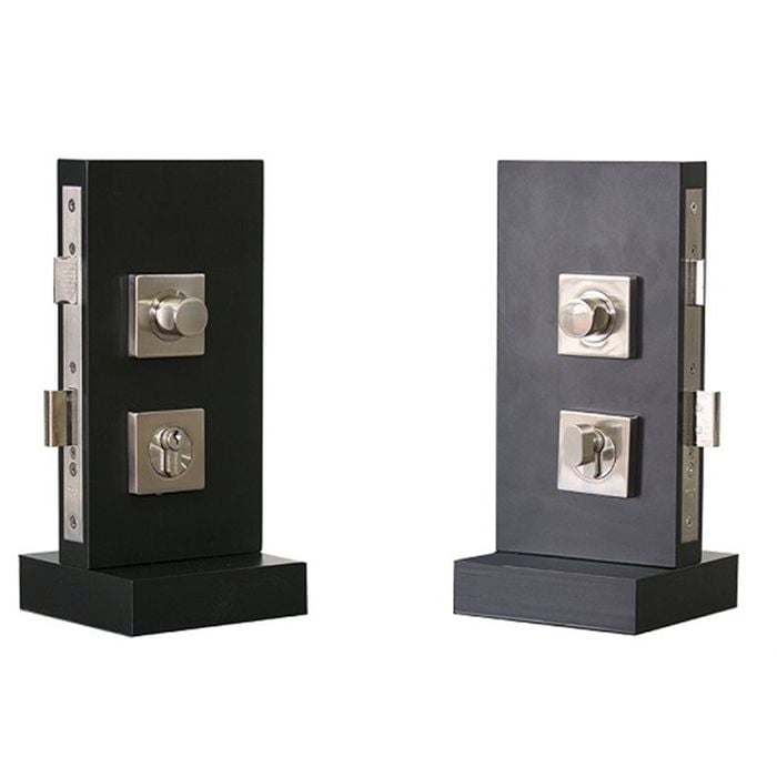 Sylvan Satin Nickel Square Double Turn Kit For Entrance Doors