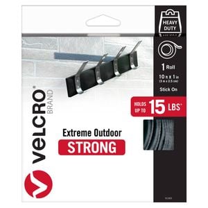 Velcro 3m x 25mm Grey Extreme Outdoor Stick On Hook And Loop Roll VL91365