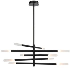 Telbix Pinta Contemporary Pendant Hanging Lamp Light Metal Acrylic Black Matte