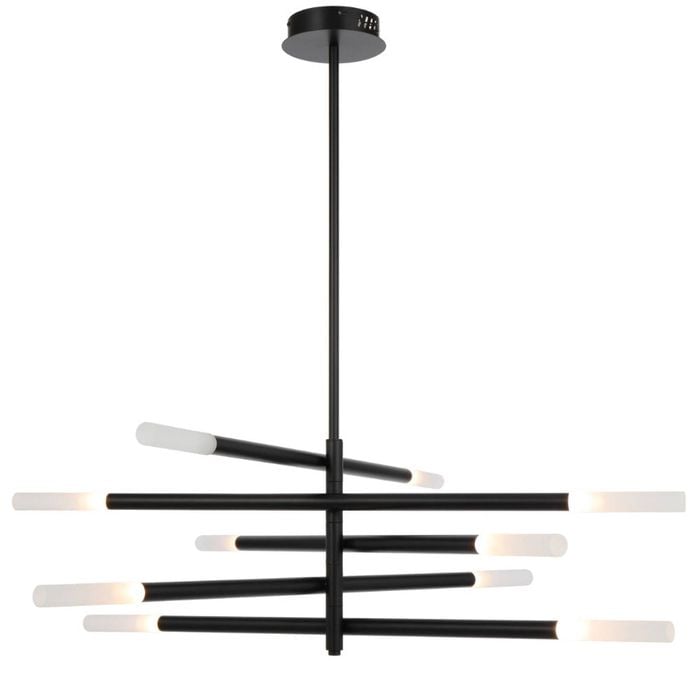 Telbix Pinta Contemporary Pendant Hanging Lamp Light Metal Acrylic Black Matte