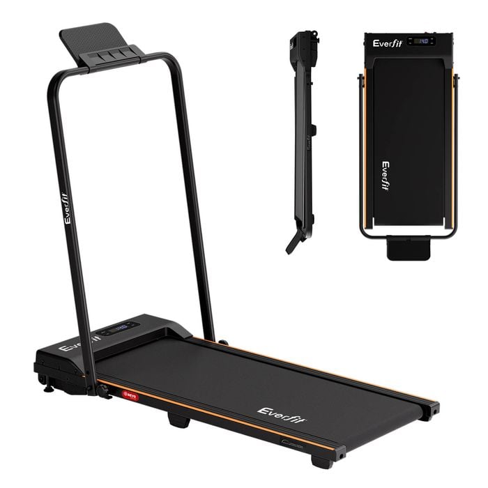 Everfit 3 in 1 Walking Pad Treadmill 12% Incline Under Desk Foldable Treadmills for Home 38cm Black